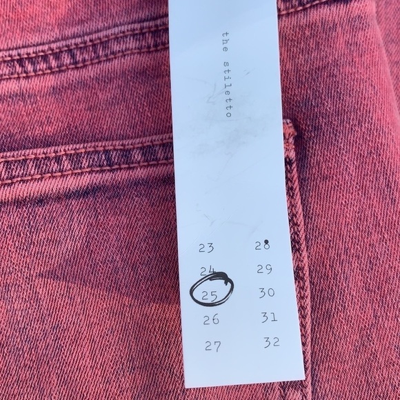 Current/Elliott Pink Acid Wash Mid Rise Skinny Jeans-NWT - Picture 10 of 11
